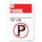 Signmission No Parking-Fire Lane With No Parking Symbol Heavy-Gauge Alum. Sign, 12" x 18", A-1218-23810 A-1218-23810 - alternate 1